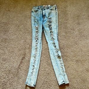 Vibrant Ripped Jeans